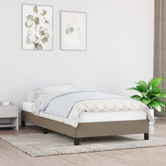 Bedframe zonder matras 100x200 cm stof taupe 1