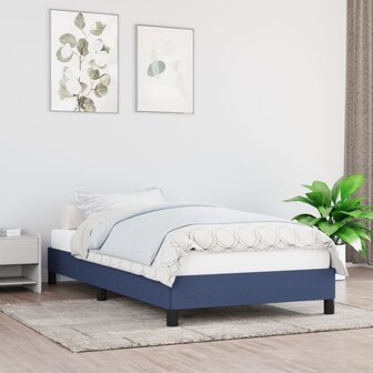 Bedframe zonder matras 100x200 cm stof blauw 1