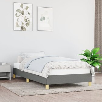 Bedframe zonder matras 100x200 cm stof donkergrijs 1