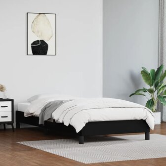 Bedframe kunstleer zwart 100x200 cm 1