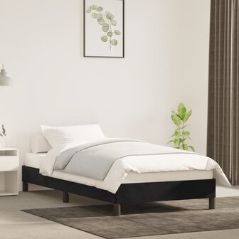 Bedframe zonder matras 100x200 cm fluweel zwart 1