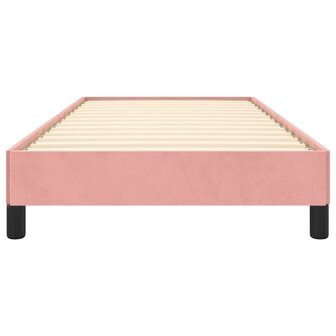 Bedframe fluweel roze 100x200 cm 5