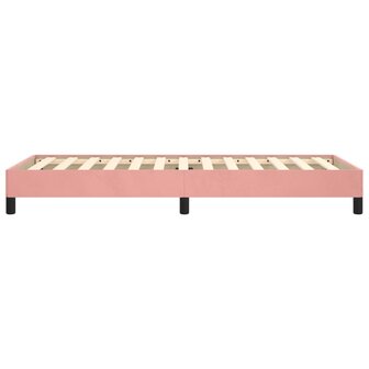 Bedframe fluweel roze 100x200 cm 6