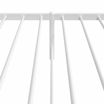Bedframe met hoofdbord metaal wit 107x203 cm 8