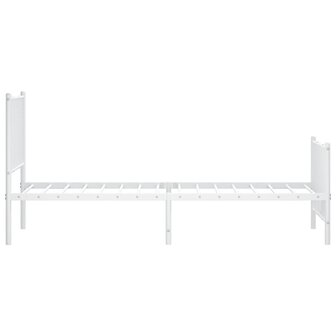 Bedframe met hoofd- en voeteneinde metaal wit 80x200 cm 6
