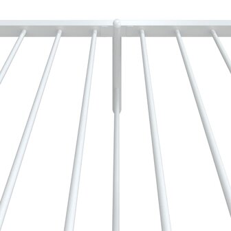 Bedframe met hoofd- en voeteneinde metaal wit 80x200 cm 8