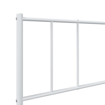 Bedframe met hoofd- en voeteneinde metaal wit 100x190 cm 9