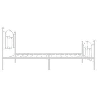 Bedframe met hoofd- en voeteneinde metaal wit 90x190 cm 6