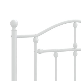 Bedframe met hoofd- en voeteneinde metaal wit 90x190 cm 8