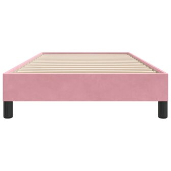 Bedframe zonder matras 80x220 cm fluweel roze 5