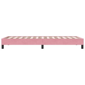 Bedframe zonder matras 80x220 cm fluweel roze 6