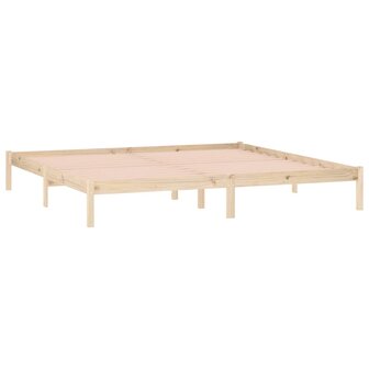 Bedframe zonder matras massief grenenhout 193x203 cm kingsize 3