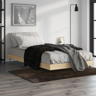Bedframe zonder matras hout sonoma eikenkleurig 100x200 cm 1