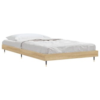 Bedframe zonder matras hout sonoma eikenkleurig 100x200 cm 4
