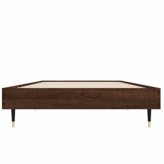 Bedframe zonder matras bewerkt hout bruin eikenkleur 75x190 cm 6