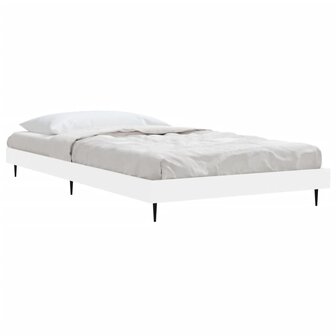 Bedframe bewerkt hout wit 90x200 cm 3