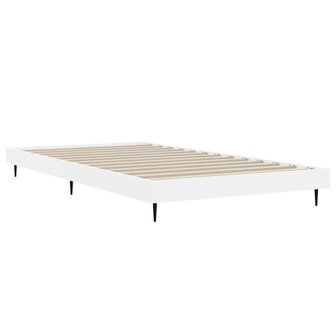 Bedframe bewerkt hout wit 90x200 cm 5