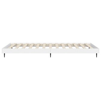 Bedframe bewerkt hout wit 90x200 cm 7