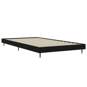 Bedframe bewerkt hout zwart 90x200 cm 5
