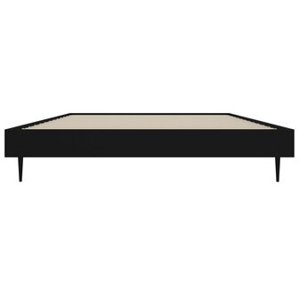Bedframe bewerkt hout zwart 90x200 cm 6