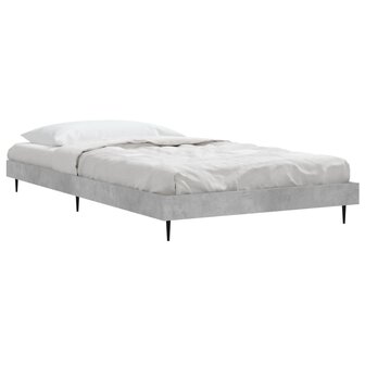 Bedframe bewerkt hout betongrijs 90x200 cm 3