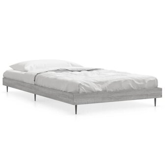 Bedframe bewerkt hout grijs sonoma eikenkleurig 90x200 cm 2