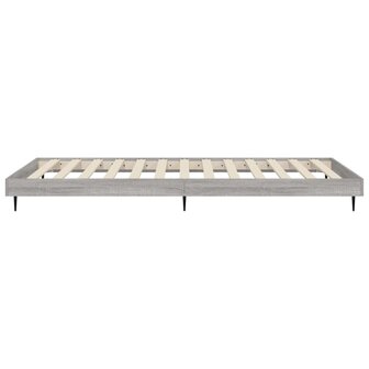 Bedframe bewerkt hout grijs sonoma eikenkleurig 90x200 cm 7