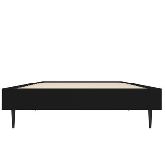 Bedframe bewerkt hout zwart 75x190 cm 6