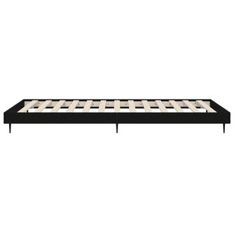 Bedframe bewerkt hout zwart 75x190 cm 7