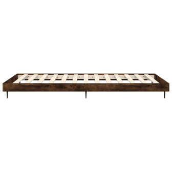 Bedframe zonder matras hout gerookt eikenkleurig 75x190 cm 7