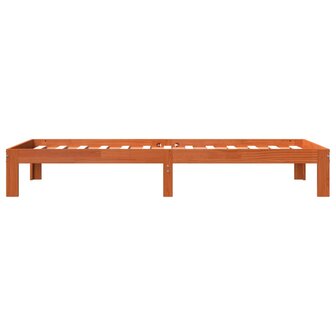 Bedframe zonder matras massief grenenhout wasbruin 75x190 cm 5