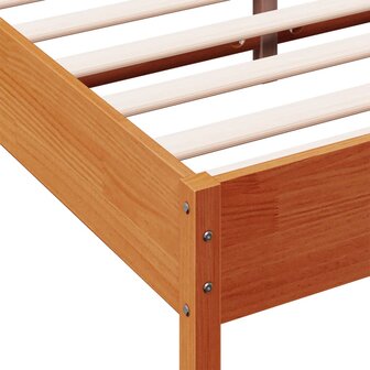 Bed met matras massief grenenhout wasbruin 140x190 cm 7