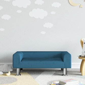 Kinderbank 70x45x26,5 cm fluweel blauw 1