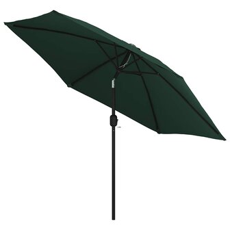 Zweefparasol met LED 3,5 m groen 4