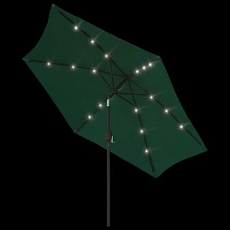 Zweefparasol met LED 3,5 m groen 5