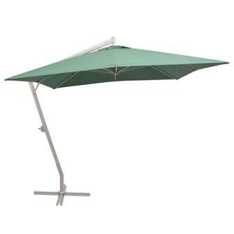 Zweefparasol met aluminium paal 300x300 cm groen 1