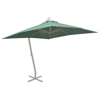 Zweefparasol met aluminium paal 300x300 cm groen 2