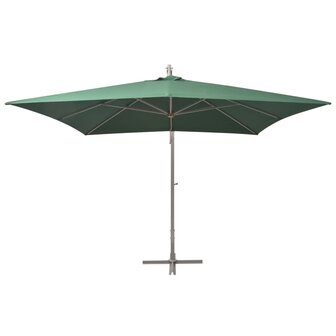 Zweefparasol met aluminium paal 300x300 cm groen 3