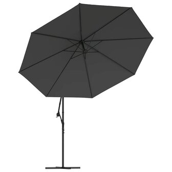 Zweefparasol met aluminium paal 350 cm antracietkleurig 4