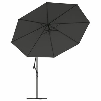 Zweefparasol met aluminium paal 350 cm antracietkleurig 5