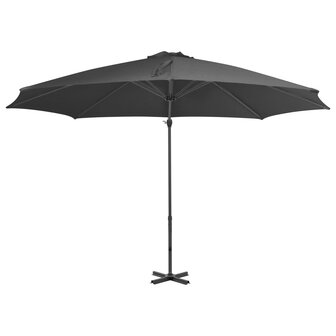 Zweefparasol met aluminium paal 300 cm antracietkleurig 2
