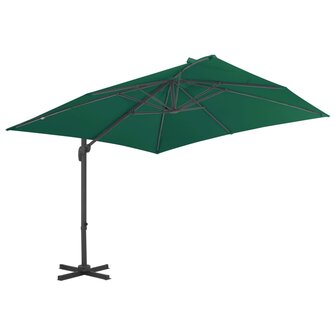 Zweefparasol met aluminium paal 300x300 cm groen 2