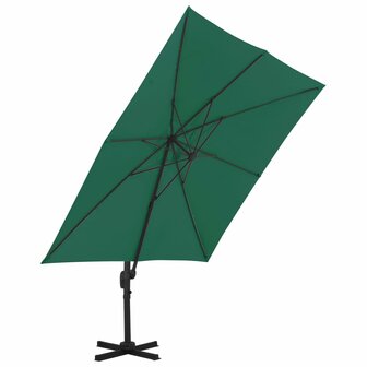 Zweefparasol met aluminium paal 300x300 cm groen 3