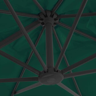 Zweefparasol met aluminium paal 300x300 cm groen 5