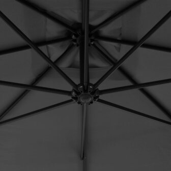Zweefparasol met stalen paal 300 cm antracietkleurig 6