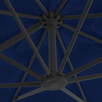 Zweefparasol met aluminium paal 3x3 m azuurblauw 6