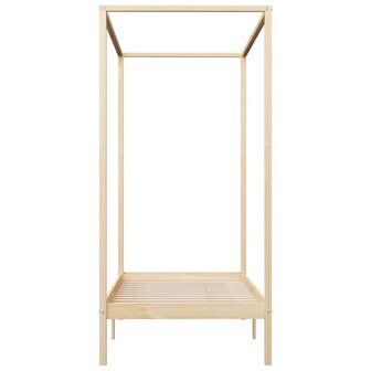 Hemelbedframe massief grenenhout 100x200 cm 3