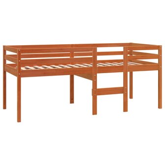 Hoogslaper massief grenenhout wasbruin 90x200 cm 3
