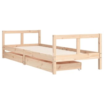 Kinderbedframe met lades 80x200 cm massief grenenhout 3
