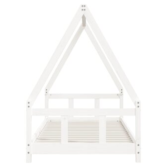 Kinderbedframe 90x200 cm massief grenenhout wit 4